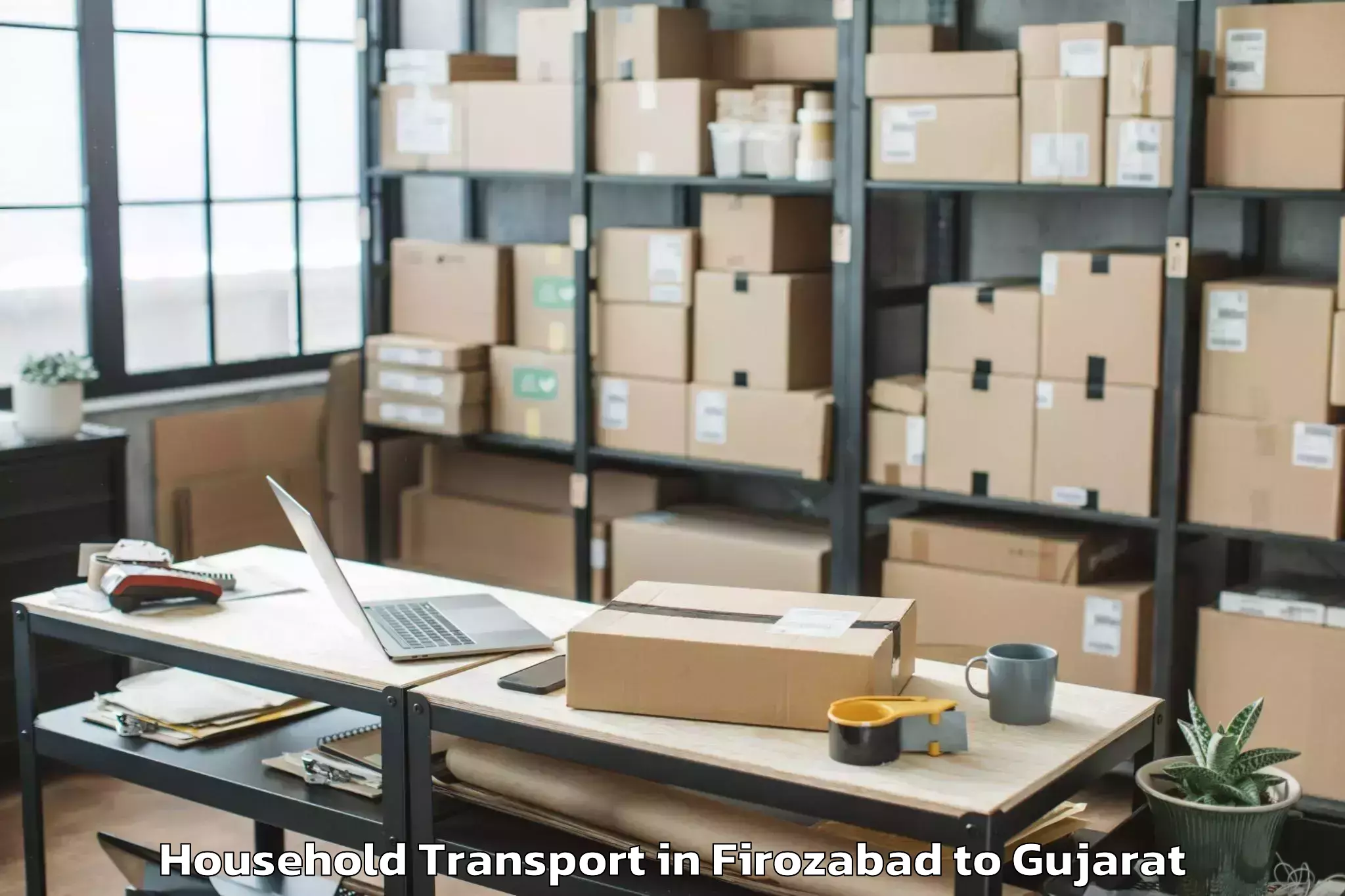 Affordable Firozabad to Salaya Household Transport